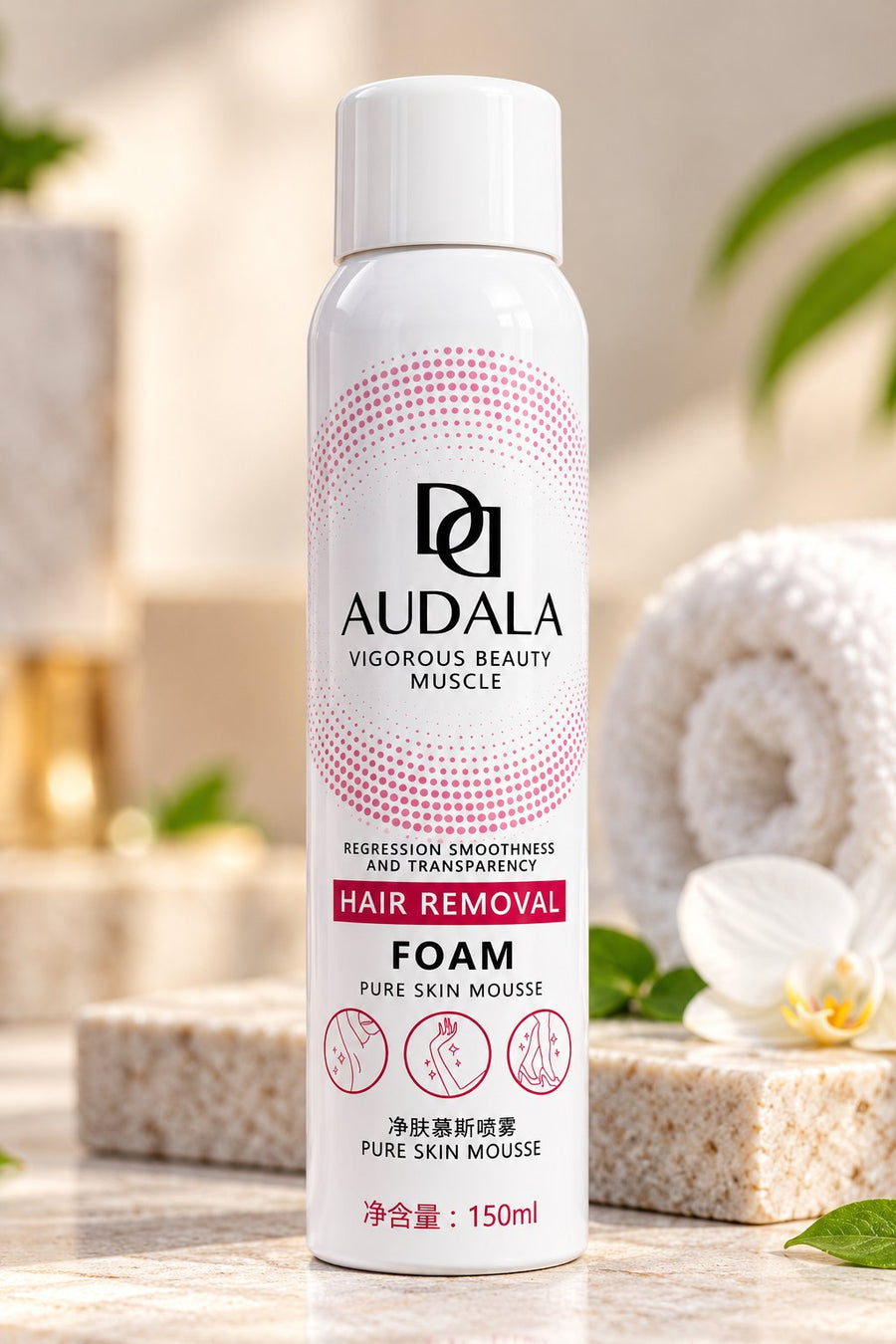 Audala Hair Removal Foam Pure Skin Mousse 150ml can