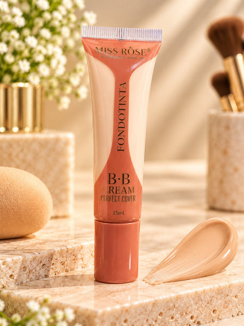 Miss Rose BB Cream Perfect Cover 15ml peach-coloured tube